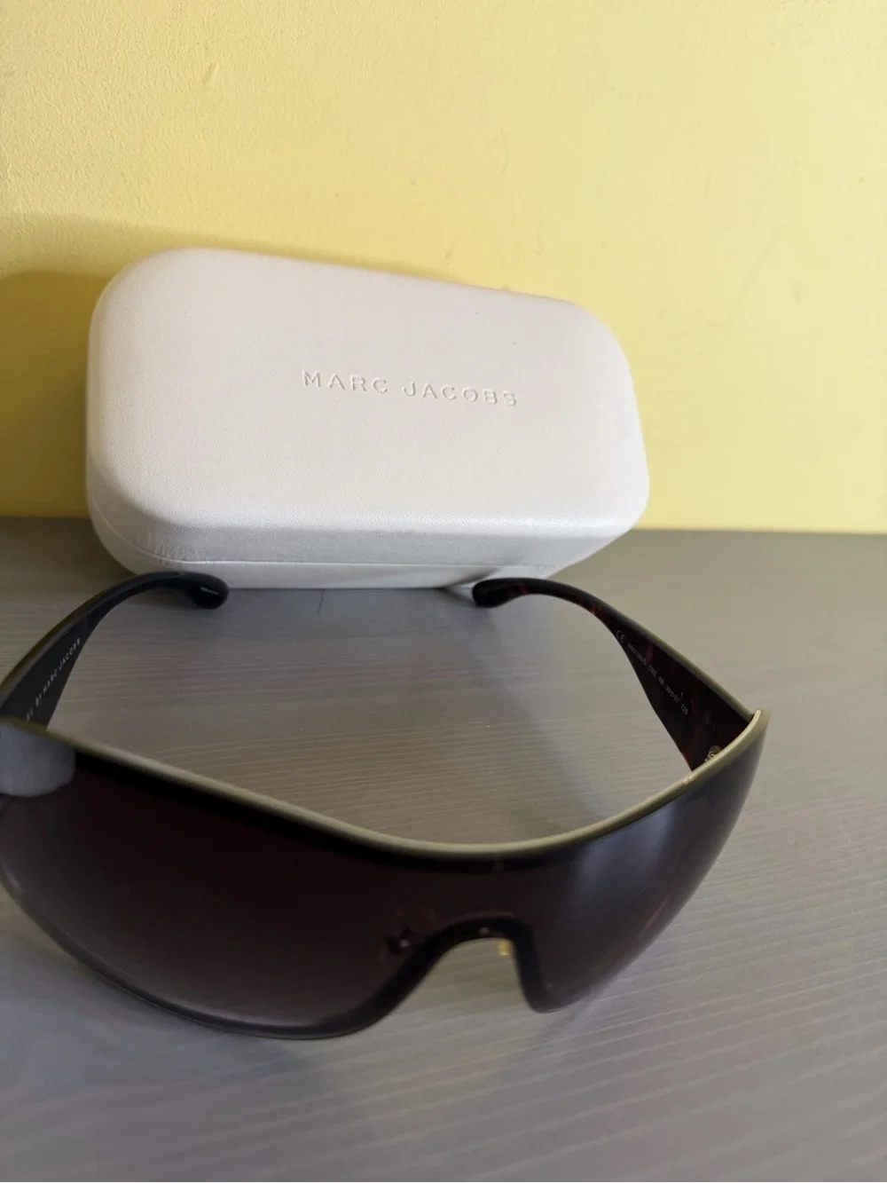 Marc Jacobs Brown Gradient Shield Sunglasses